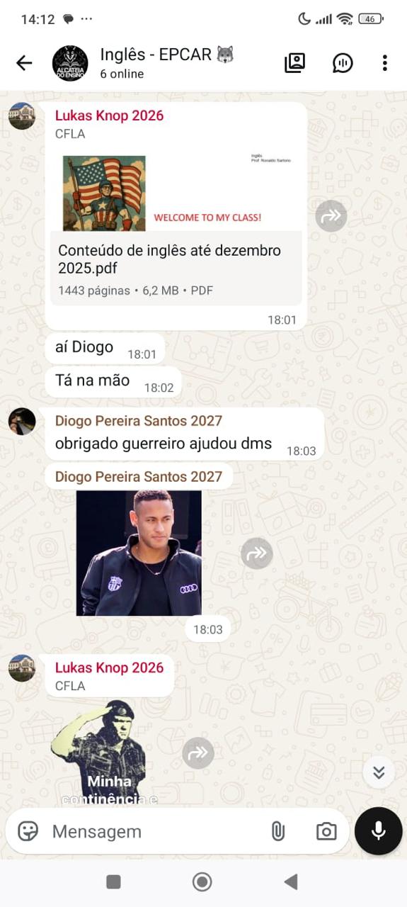 Dúvida tirada no WhatsApp